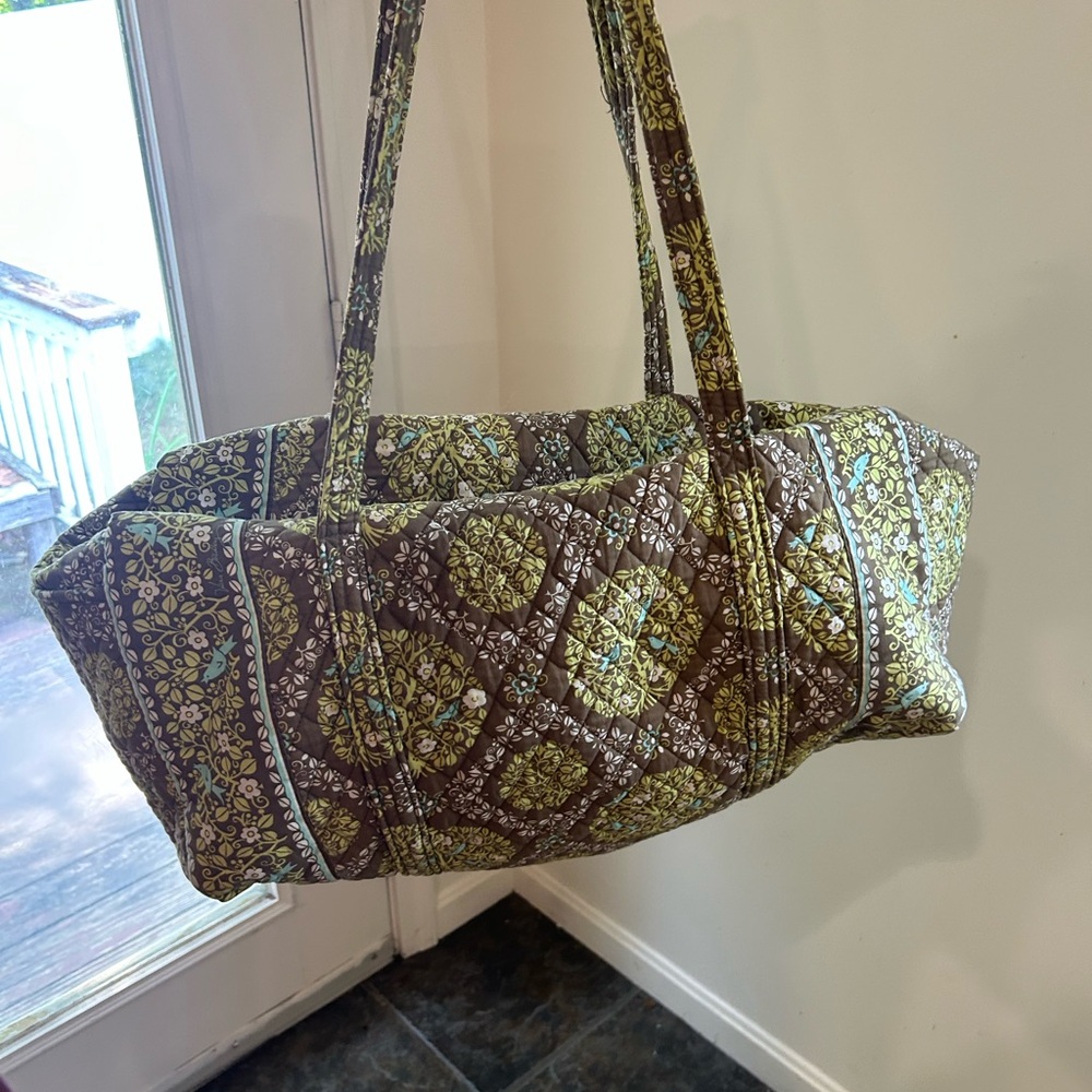 Vera Bradley Brown and Green Patterned Tote